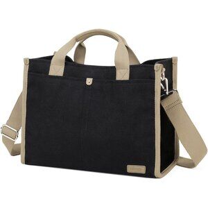 Large Water-Resistant Canvas Tote Bag with Adjustable Strap - Chic and Practical
